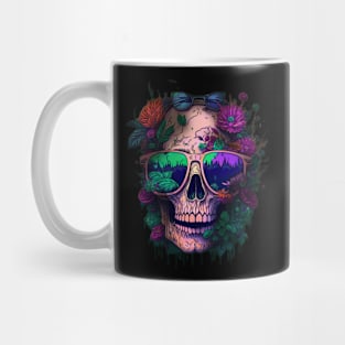 skull flowers Mug